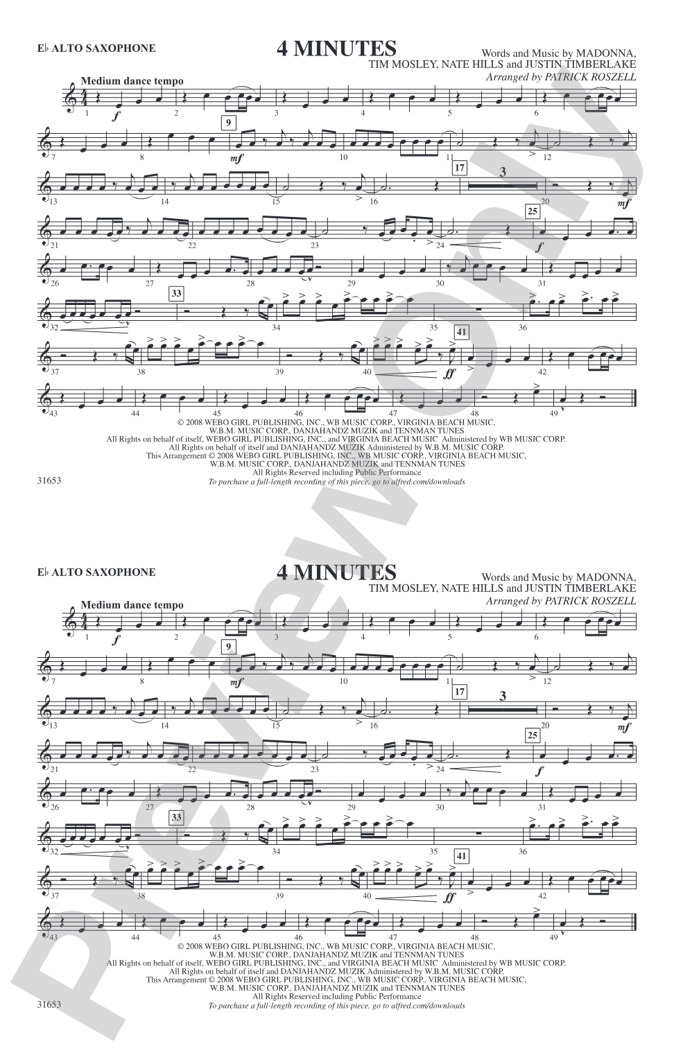 4 Minutes: E-flat Alto Saxophone
