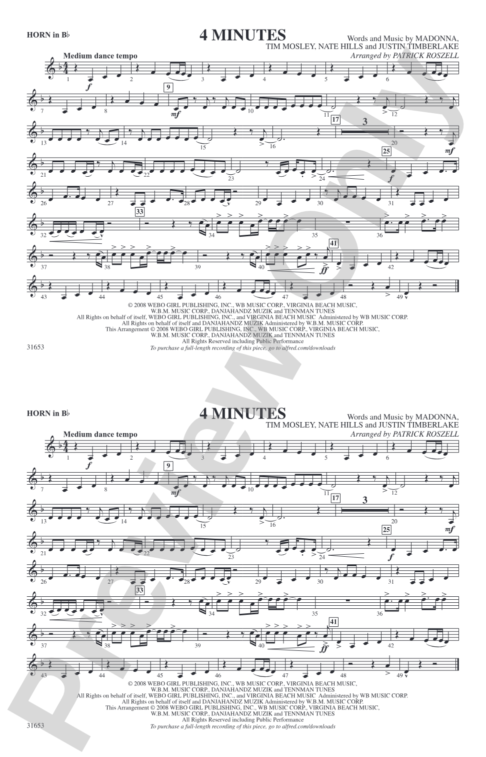 4 Minutes: Horn in B flat