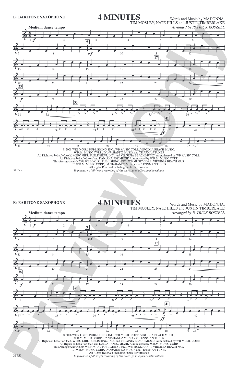 4 Minutes: E-flat Baritone Saxophone