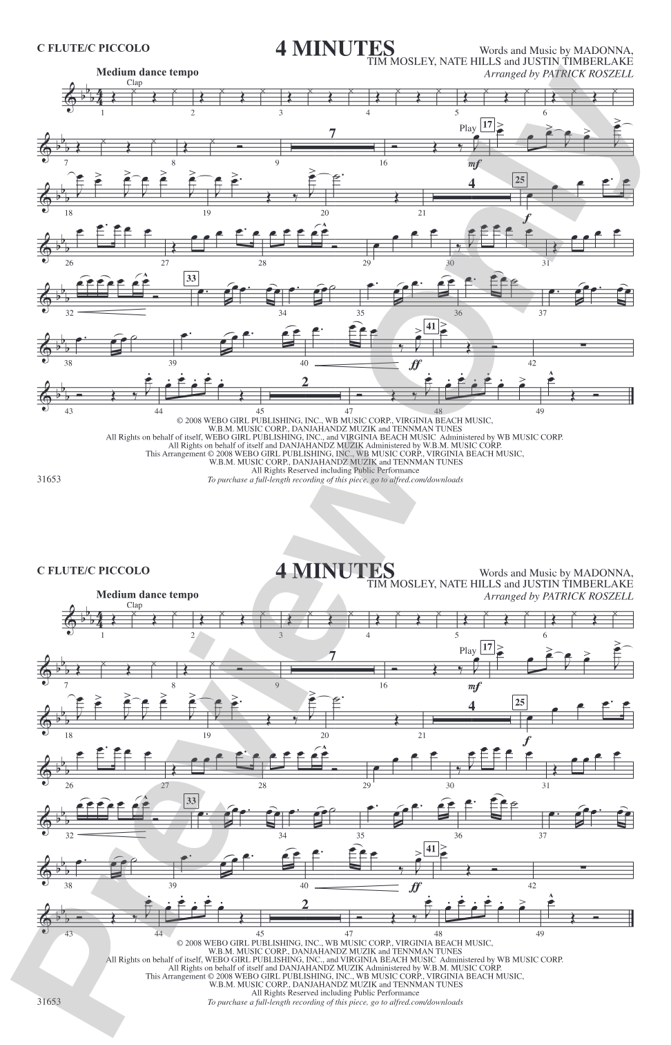 4 Minutes: Flute