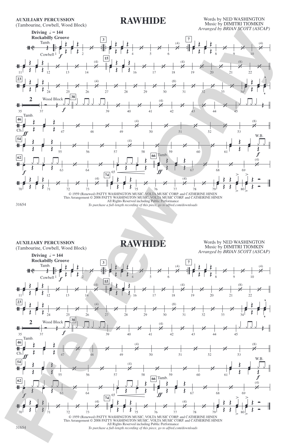 Rawhide: Auxiliary Percussion