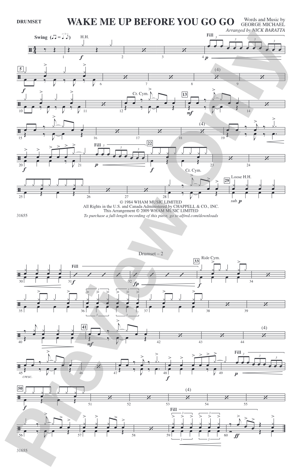 Wake Me Up Before You Go-Go: Drumset