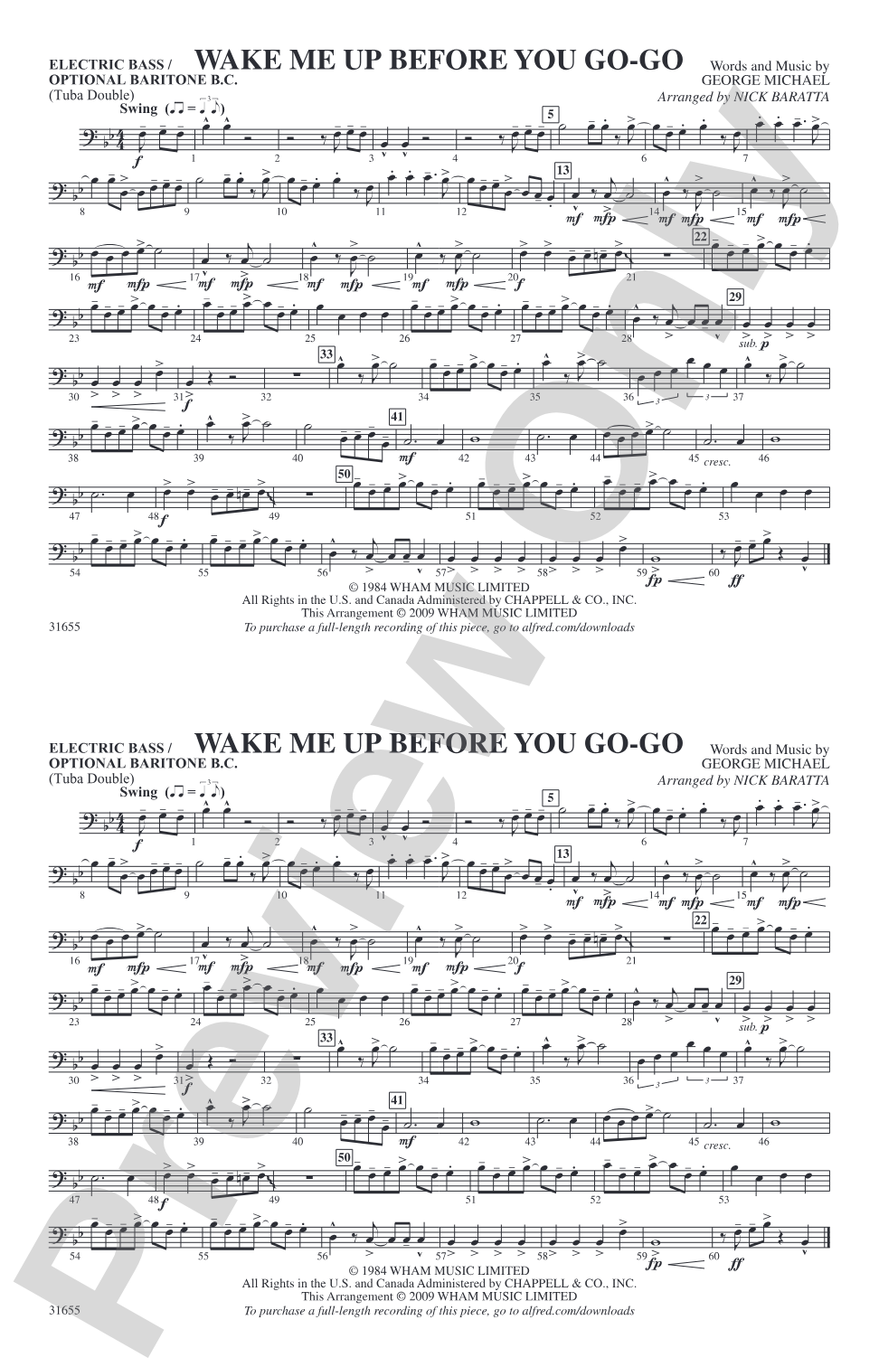 Wake Me Up Before You Go-Go: Electric Bass