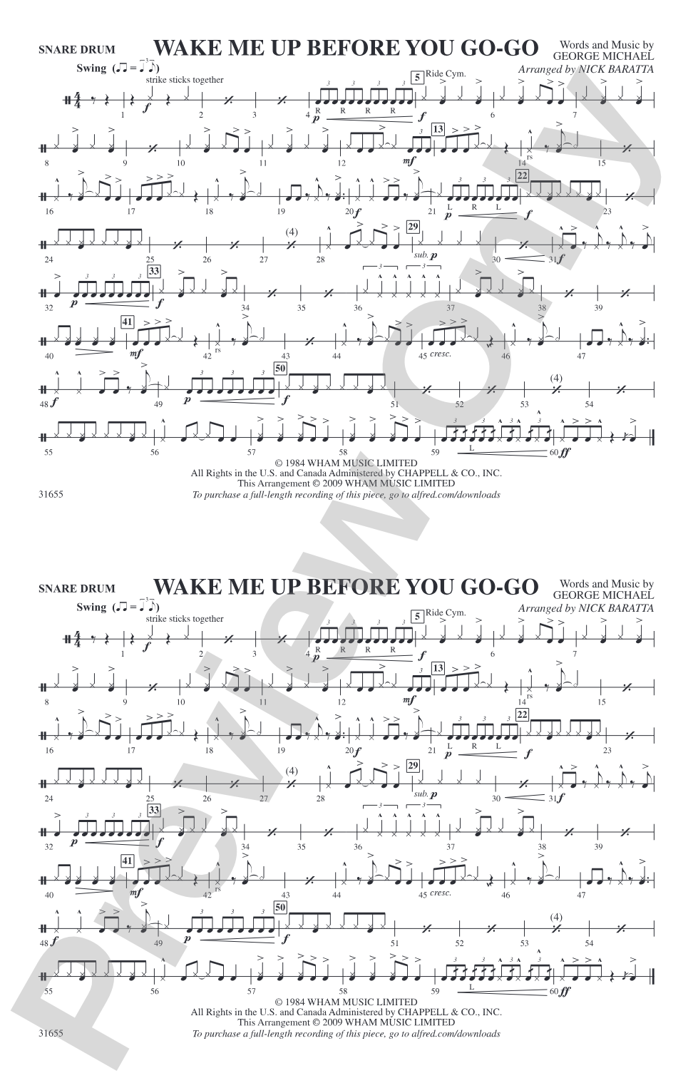 Wake Me Up Before You Go-Go: Snare Drum