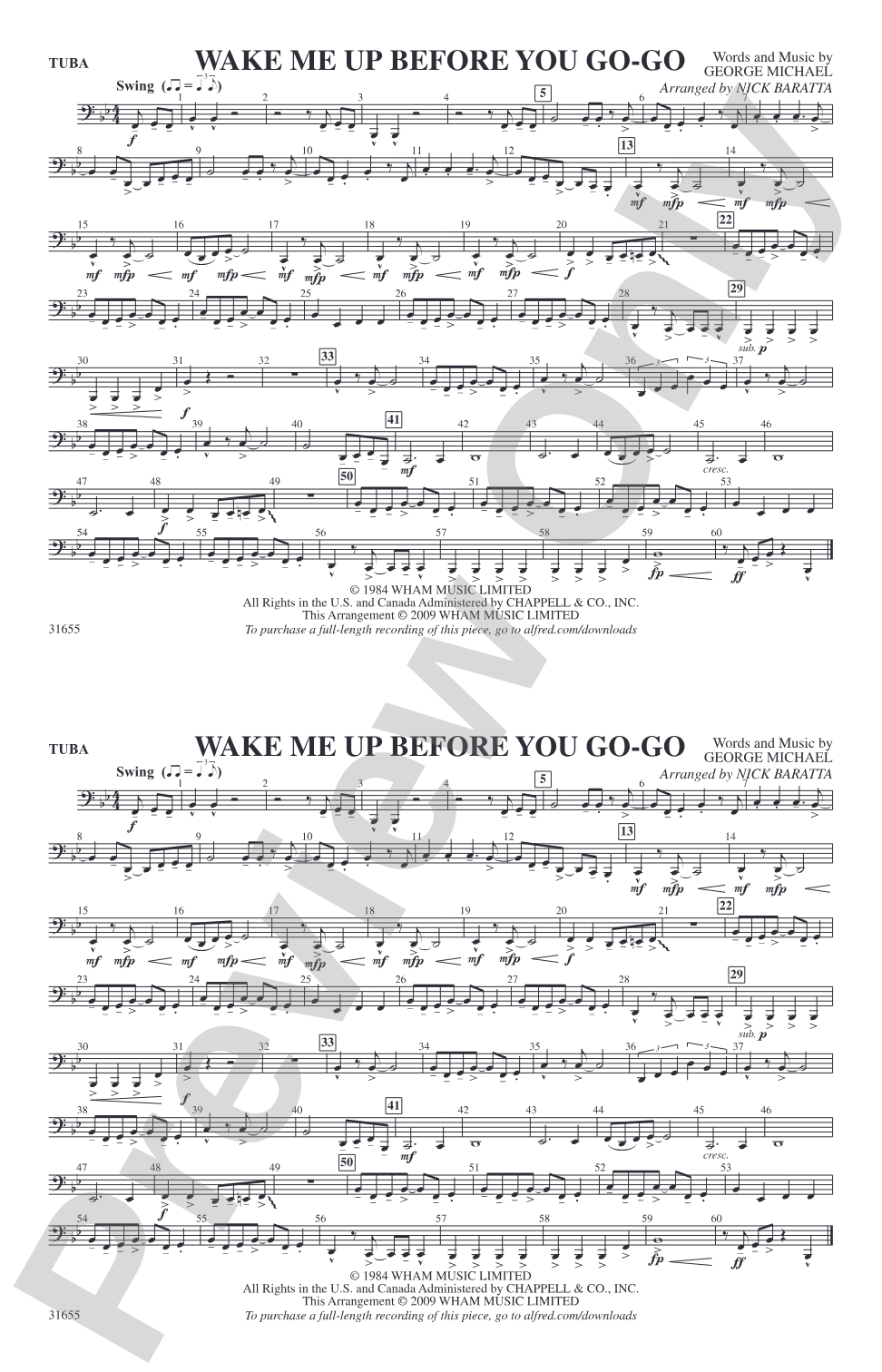 Wake Me Up Before You Go-Go: Tuba