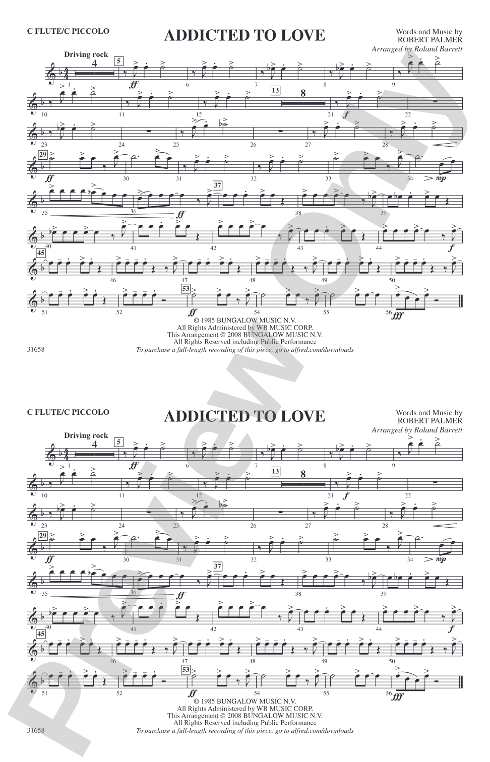 Addicted to Love: Flute