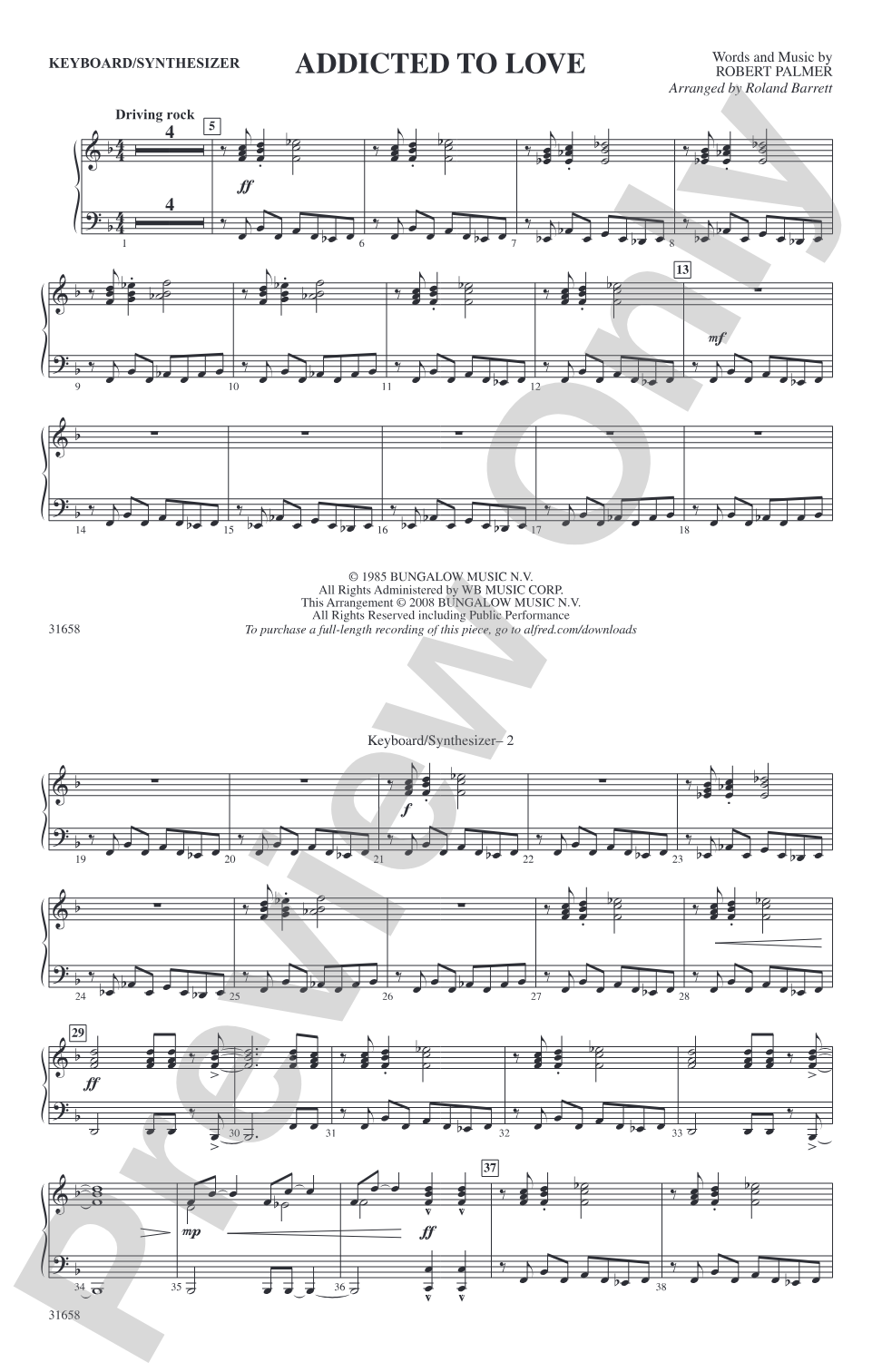Addicted to Love: Keyboard/Synthesizer