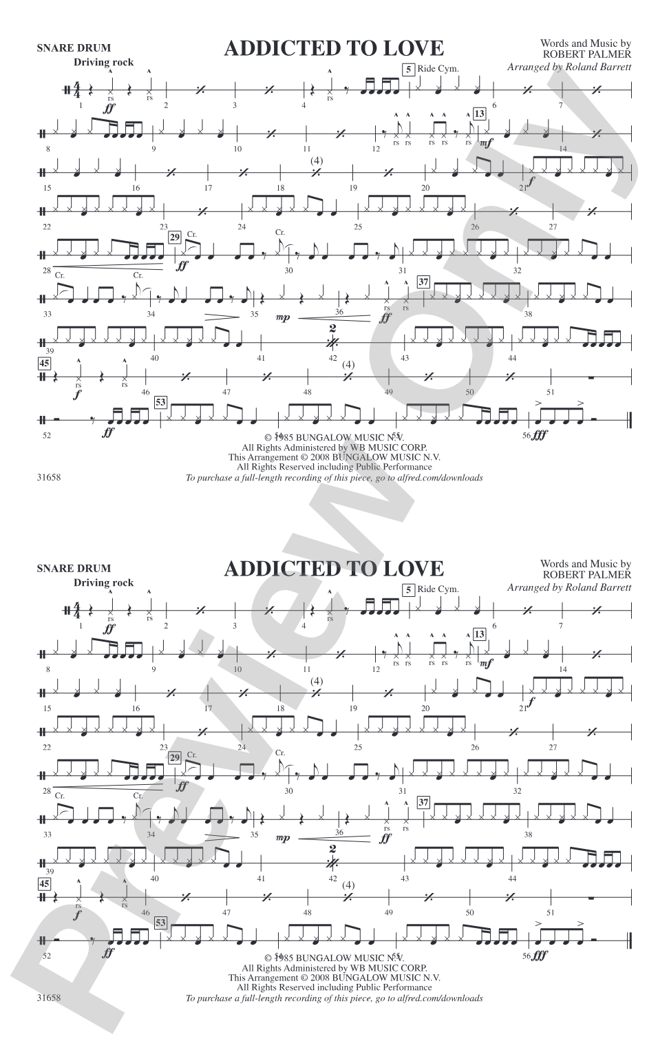 Addicted to Love: Snare Drum