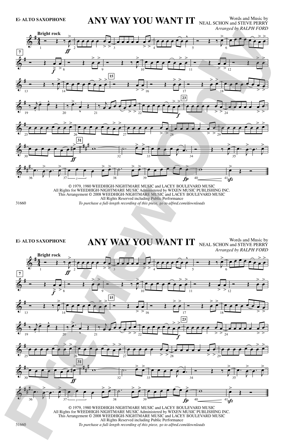 Any Way You Want It: E-flat Alto Saxophone