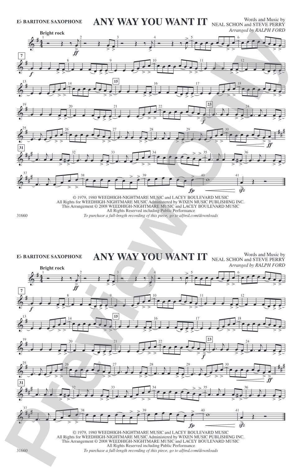 Any Way You Want It: E-flat Baritone Saxophone