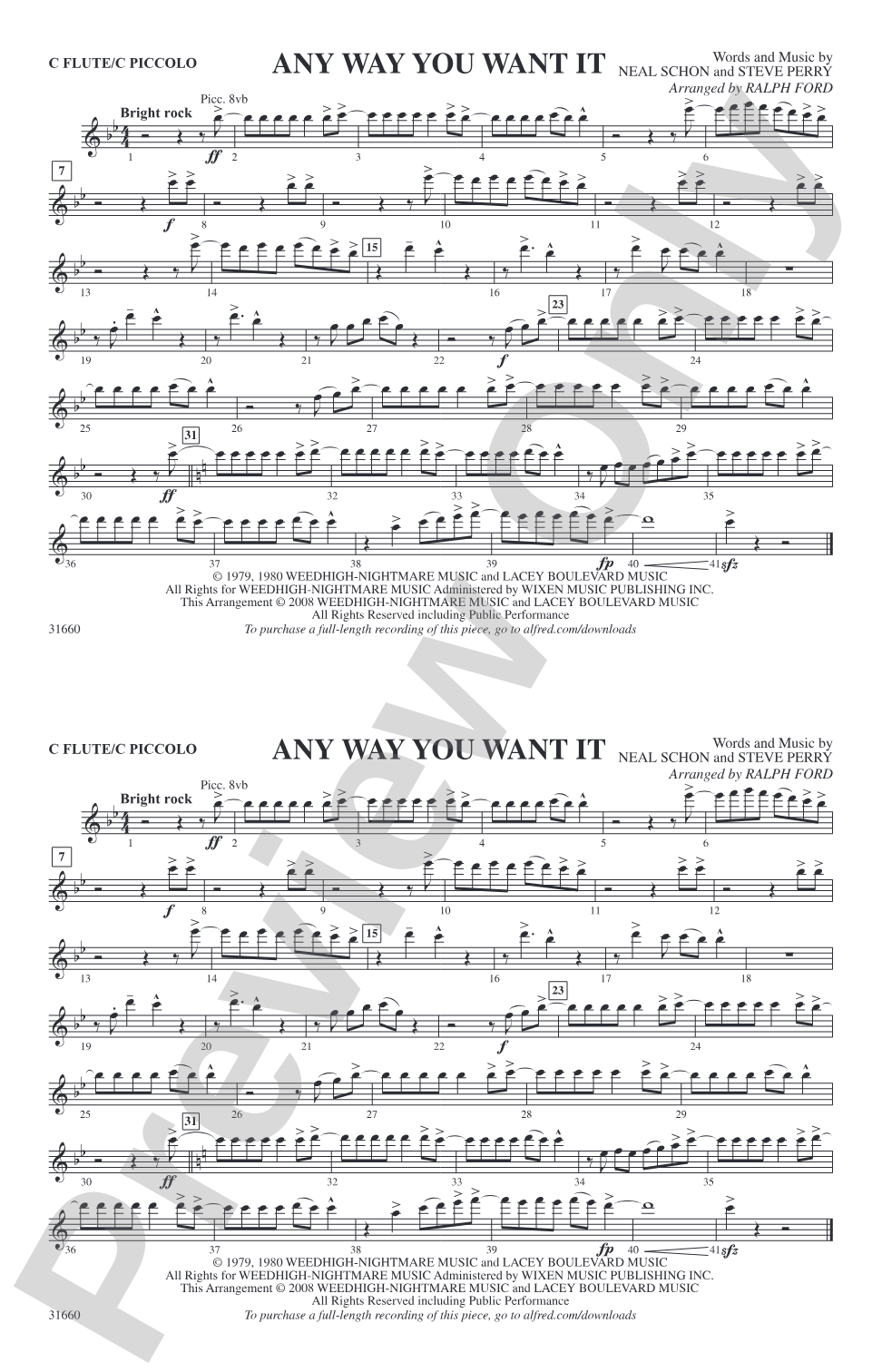 Any Way You Want It: Flute