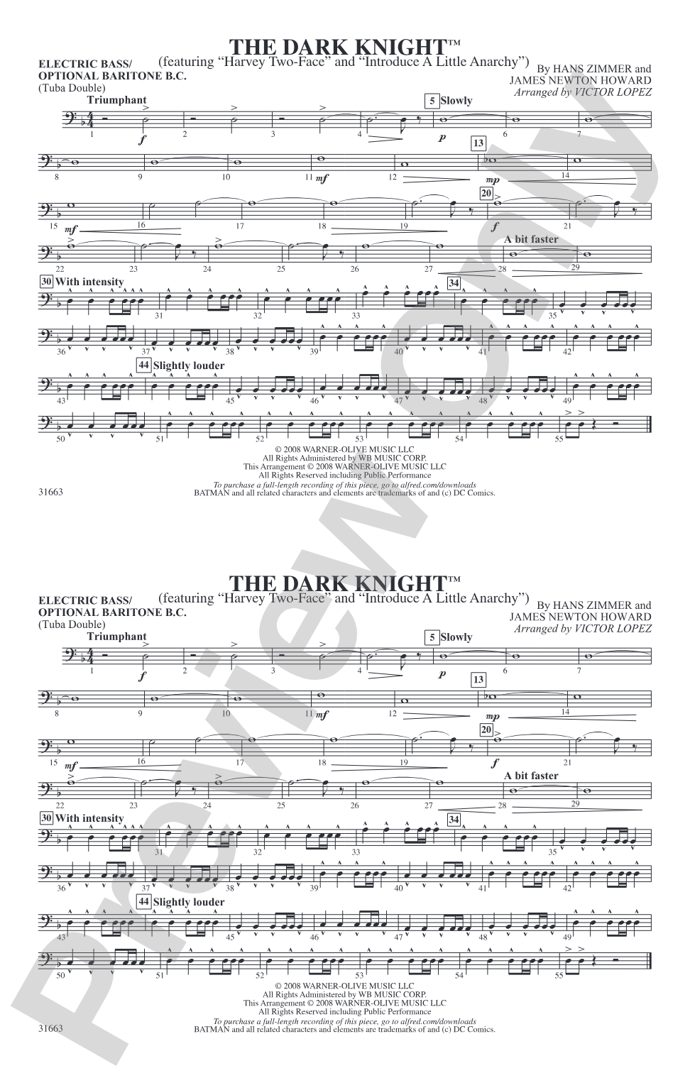 The Dark Knight: Electric Bass