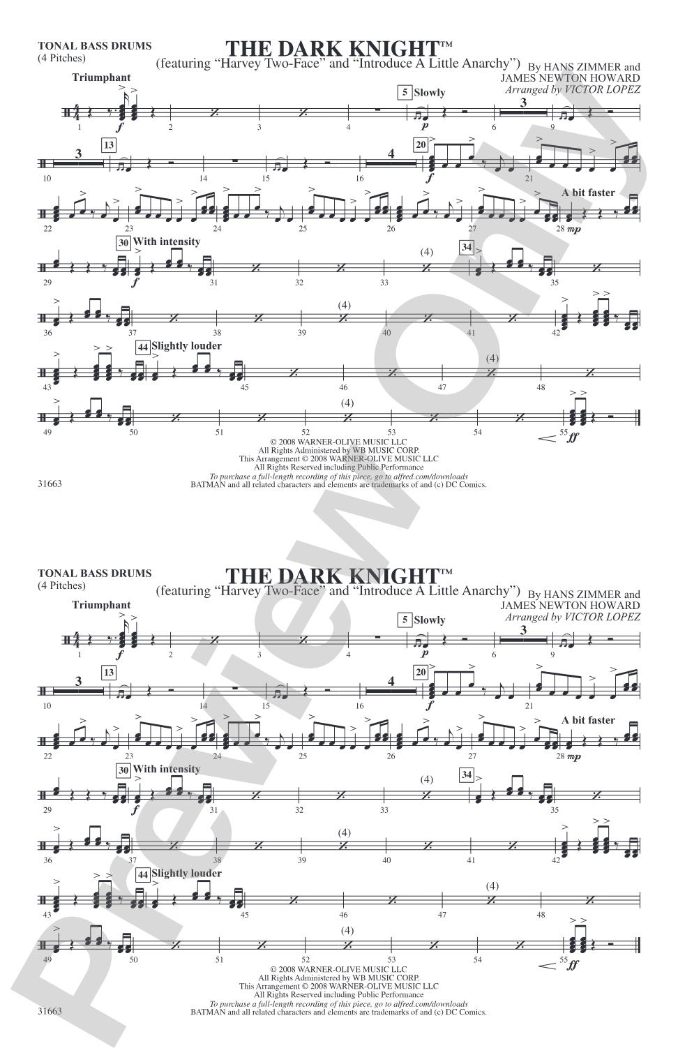 The Dark Knight: Tonal Bass Drum