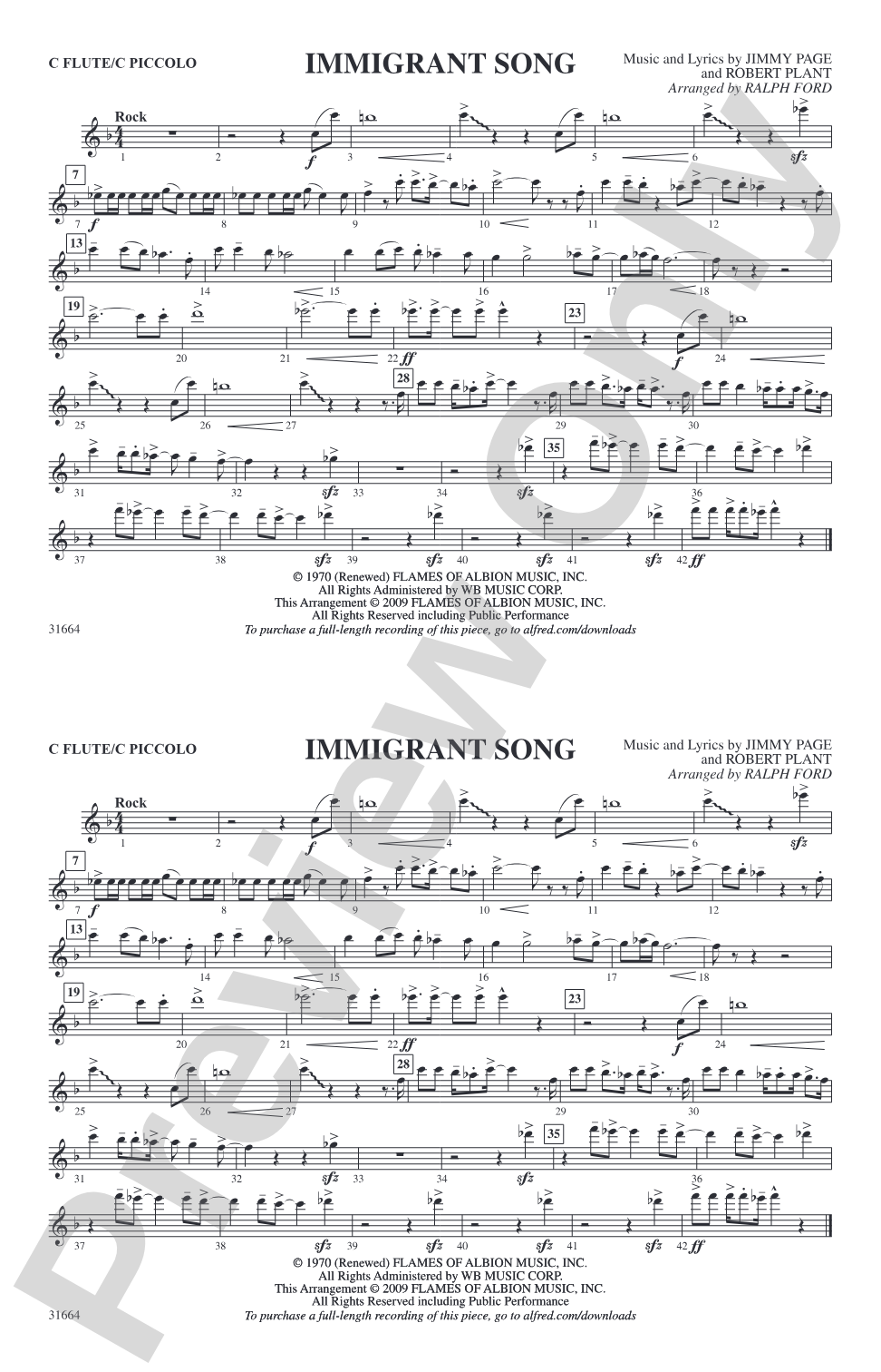 Immigrant Song: Flute