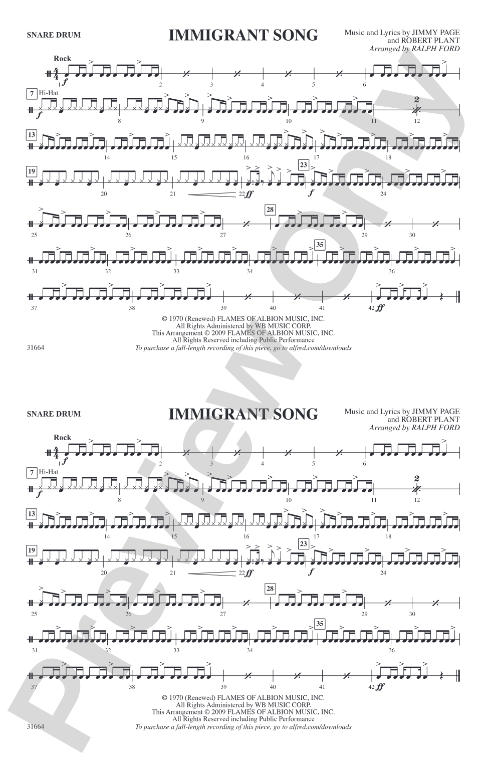 Immigrant Song: Snare Drum