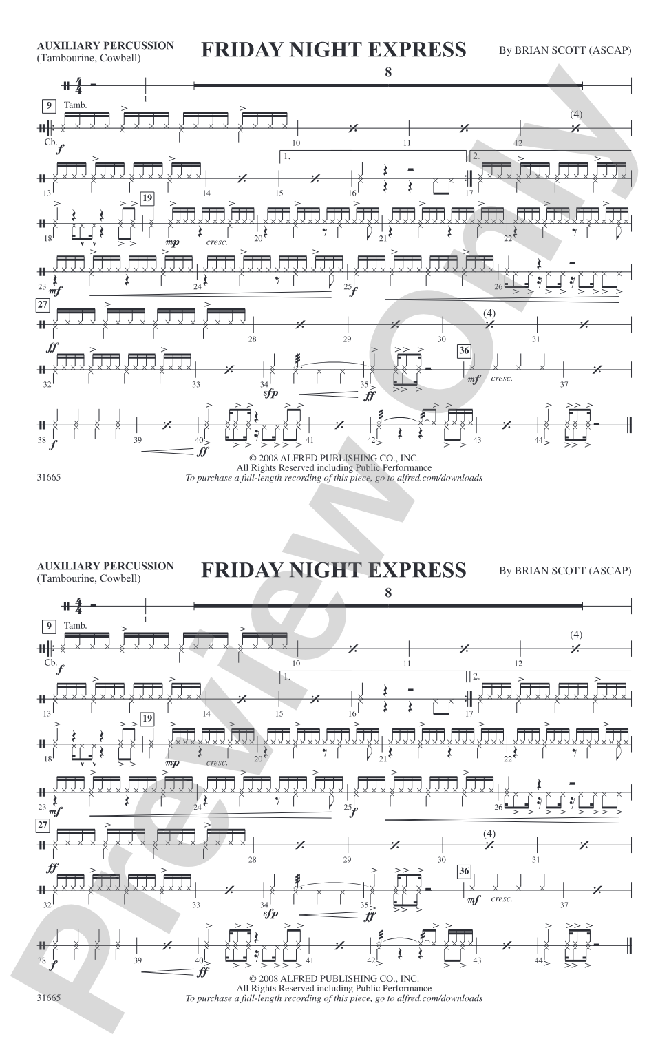 Friday Night Express: Auxiliary Percussion