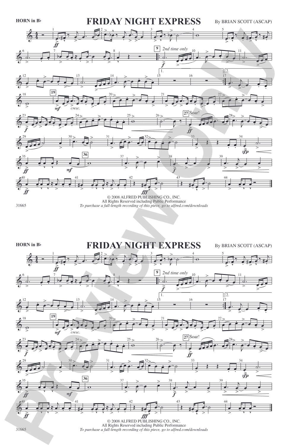 Friday Night Express: Horn in B flat