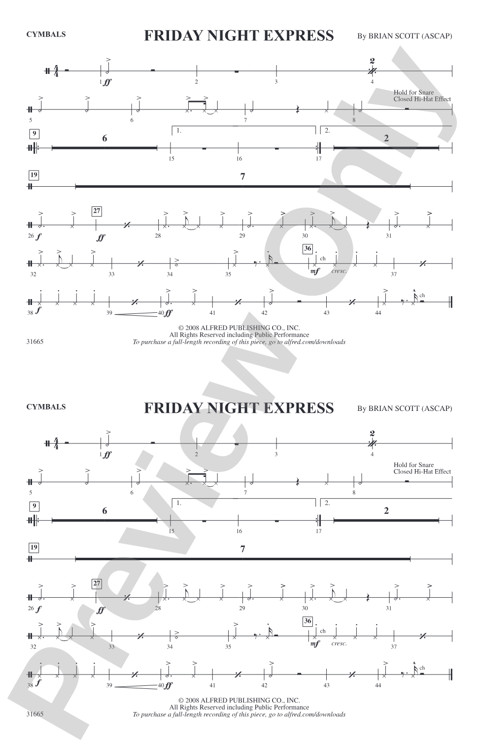 Friday Night Express: Cymbals