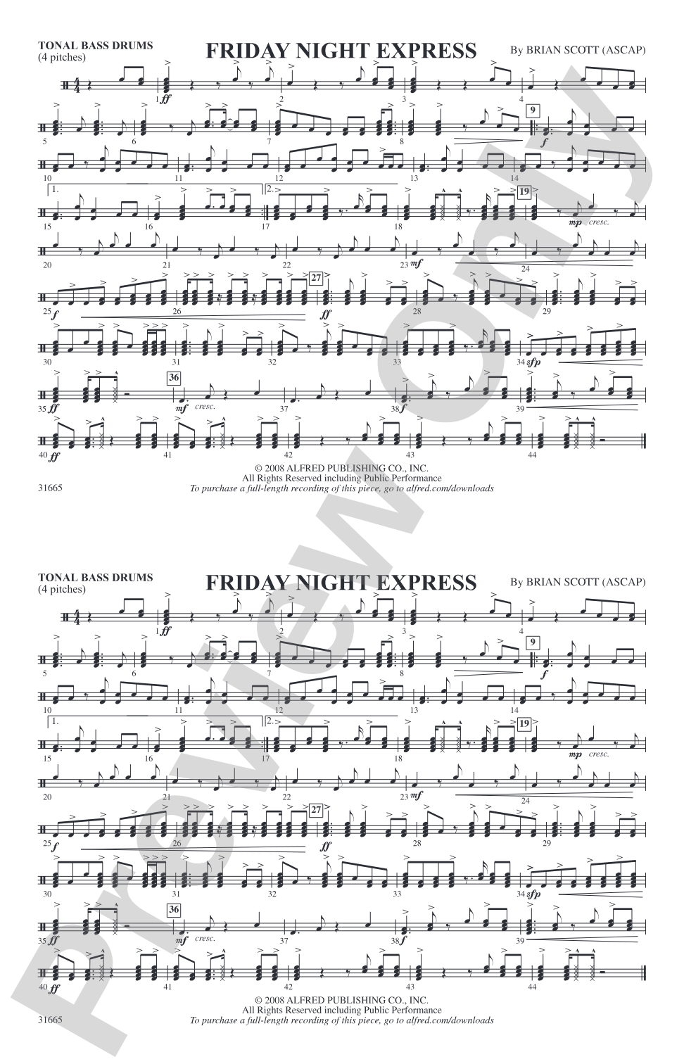Friday Night Express: Tonal Bass Drum