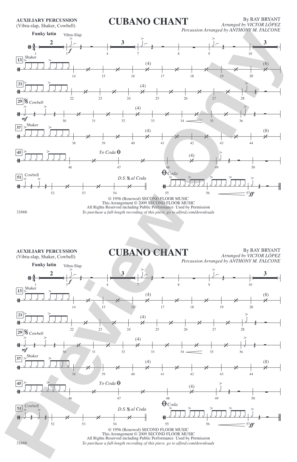 Cubano Chant: Auxiliary Percussion