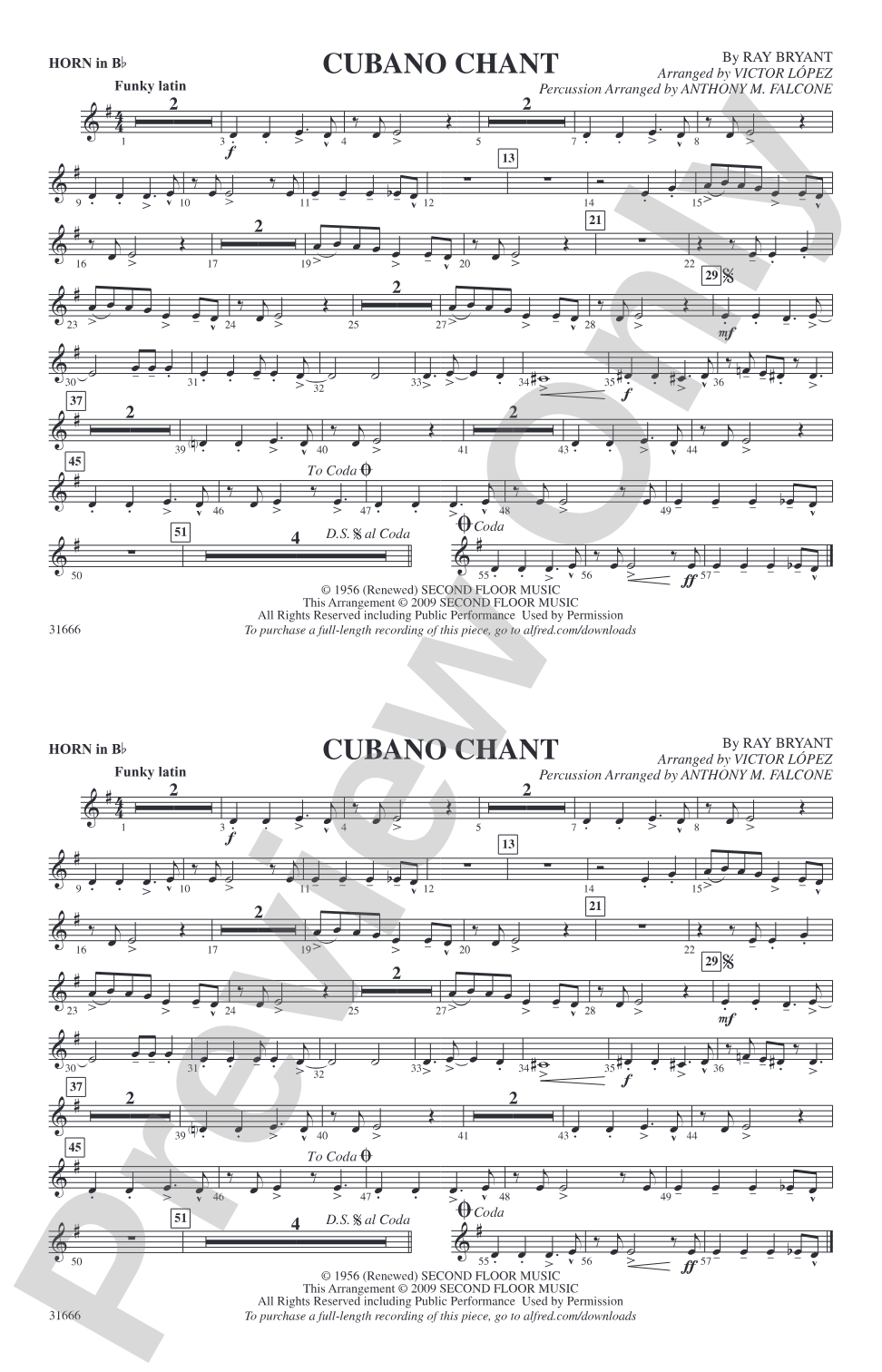 Cubano Chant: Horn in B flat