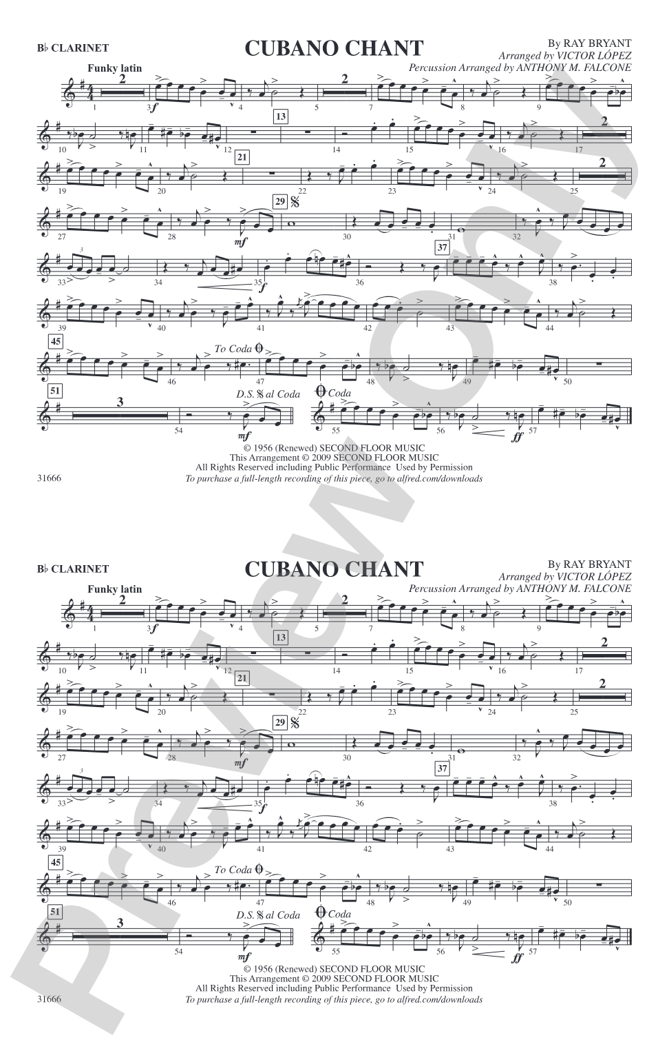 Cubano Chant: 1st B-flat Clarinet