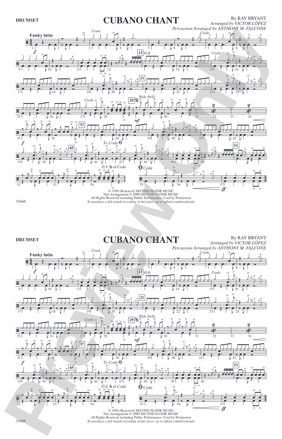 Cubano Chant: Drumset