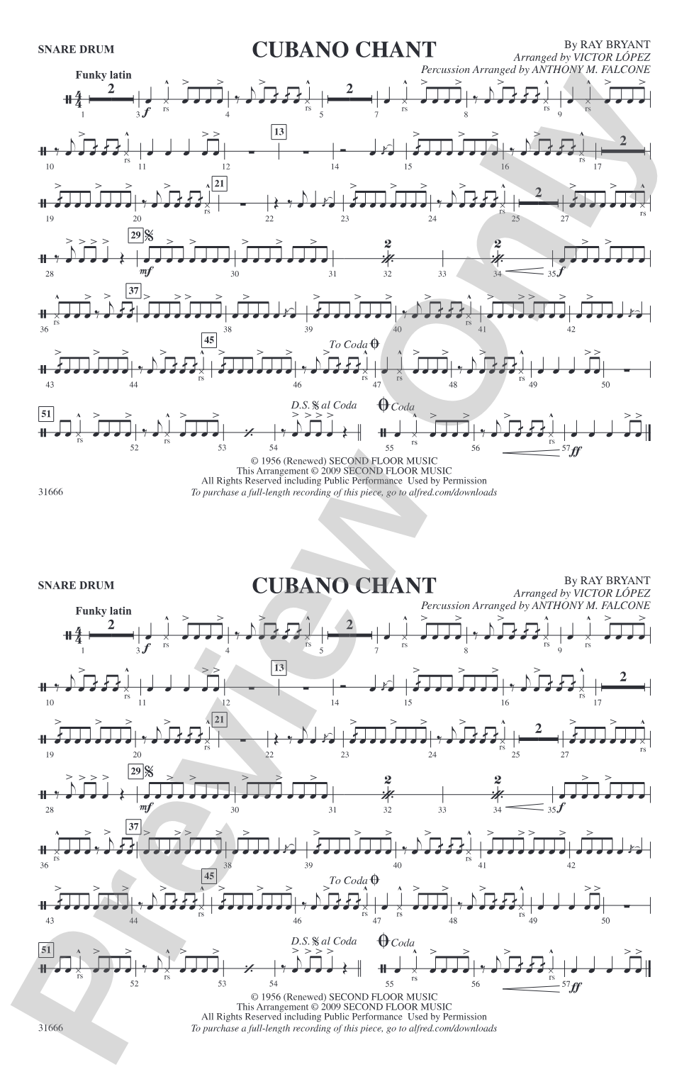 Cubano Chant: Snare Drum