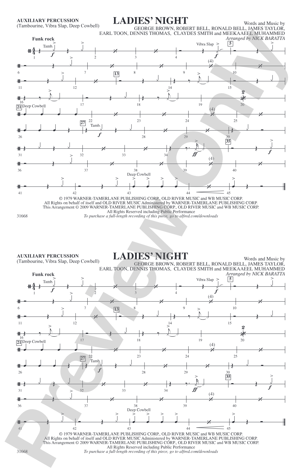 Ladies' Night: Auxiliary Percussion
