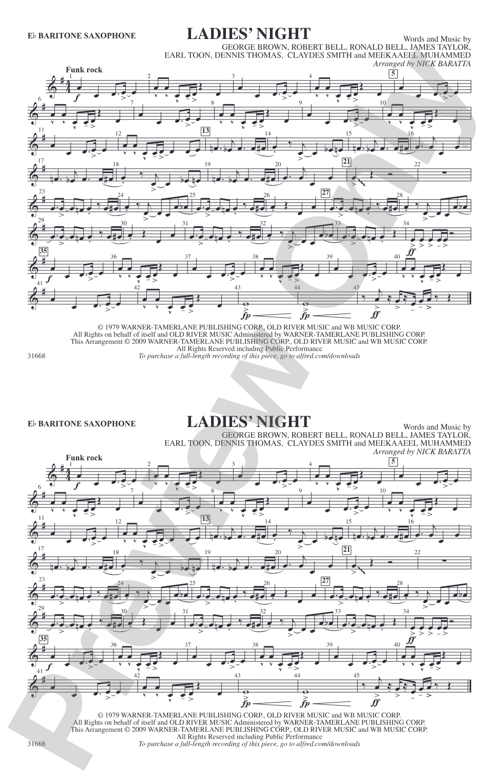 Ladies' Night: E-flat Baritone Saxophone