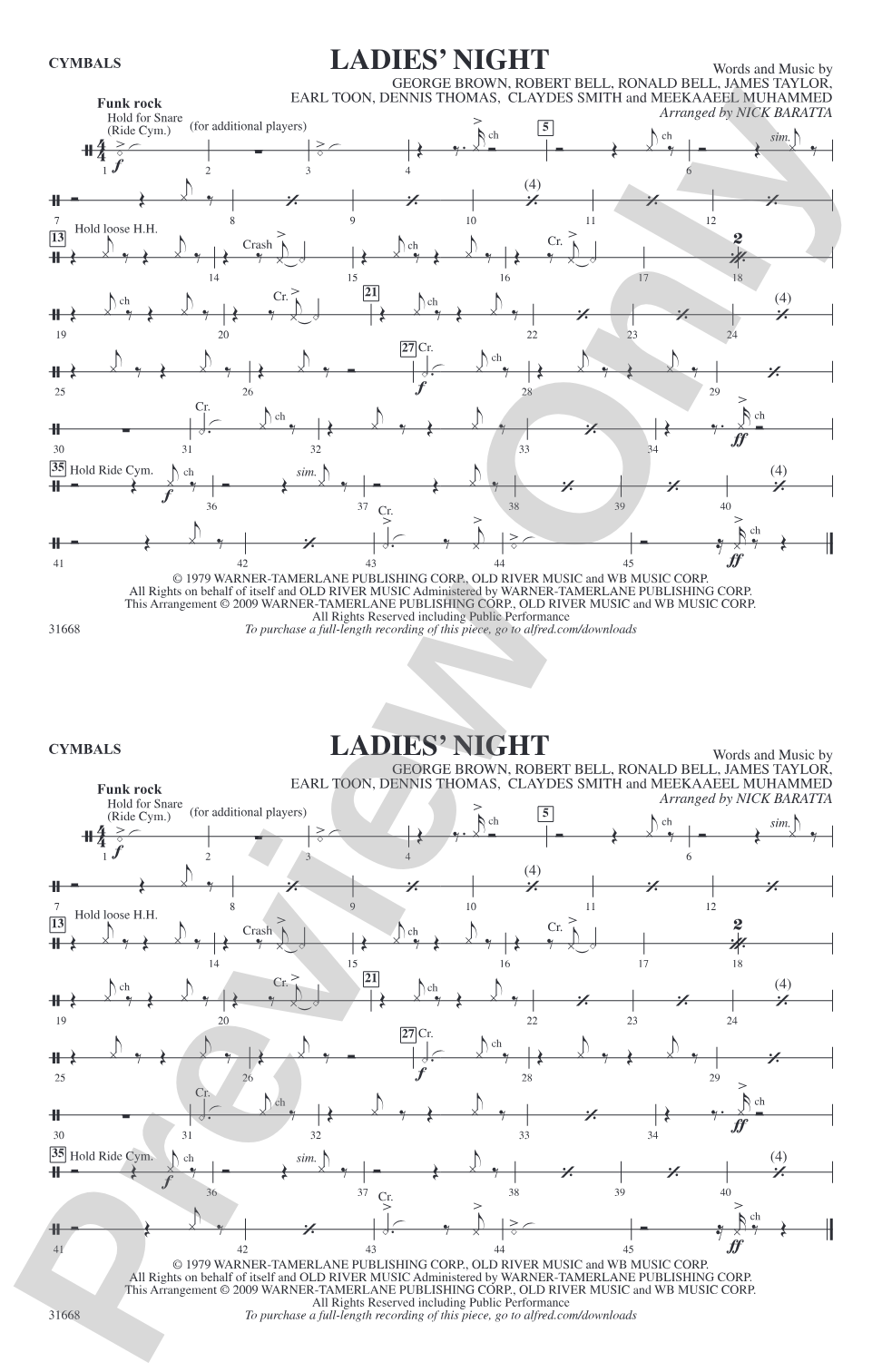 Ladies' Night: Cymbals