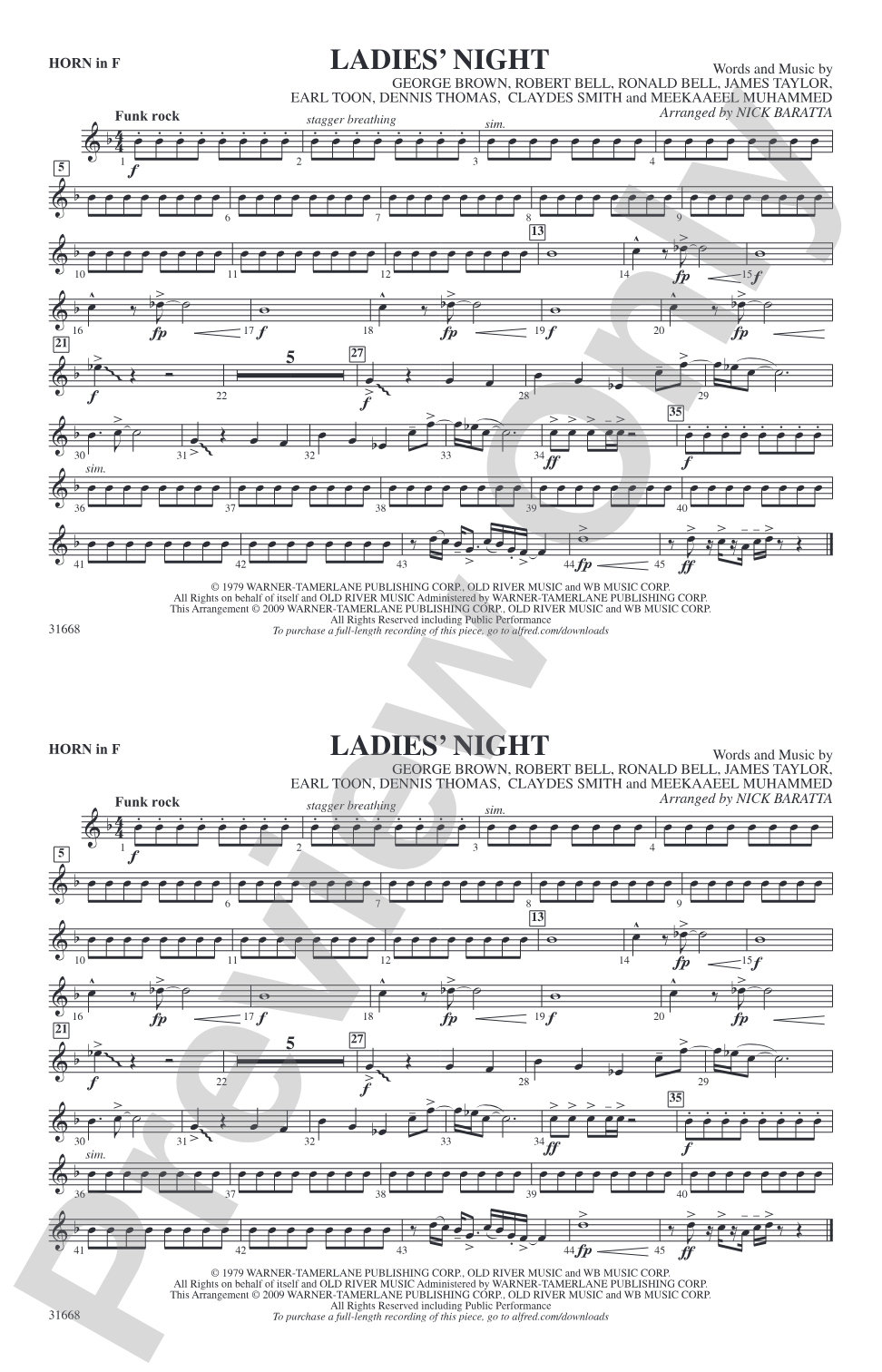 Ladies' Night: 1st F Horn