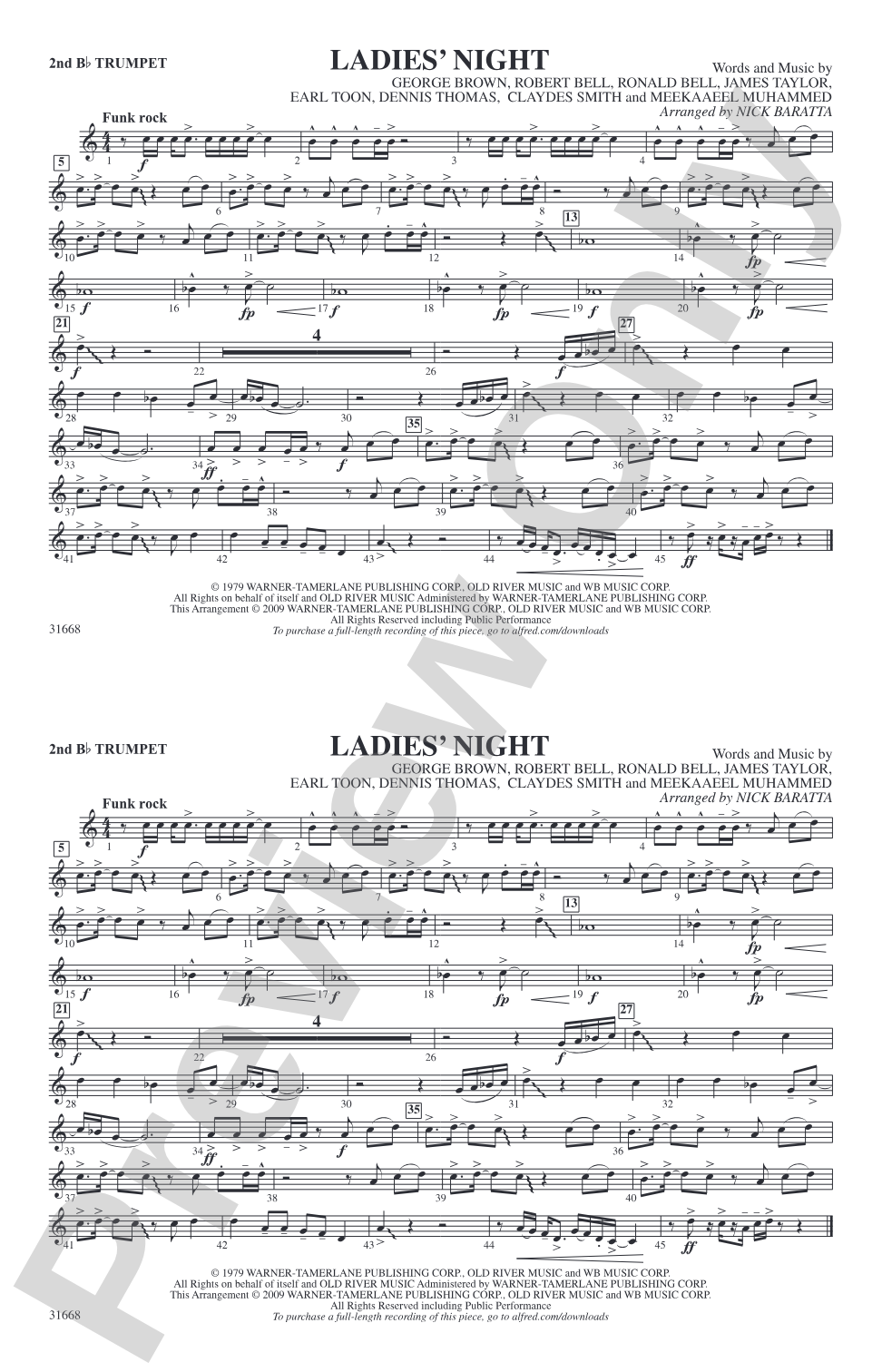 Ladies' Night: 2nd B-flat Trumpet