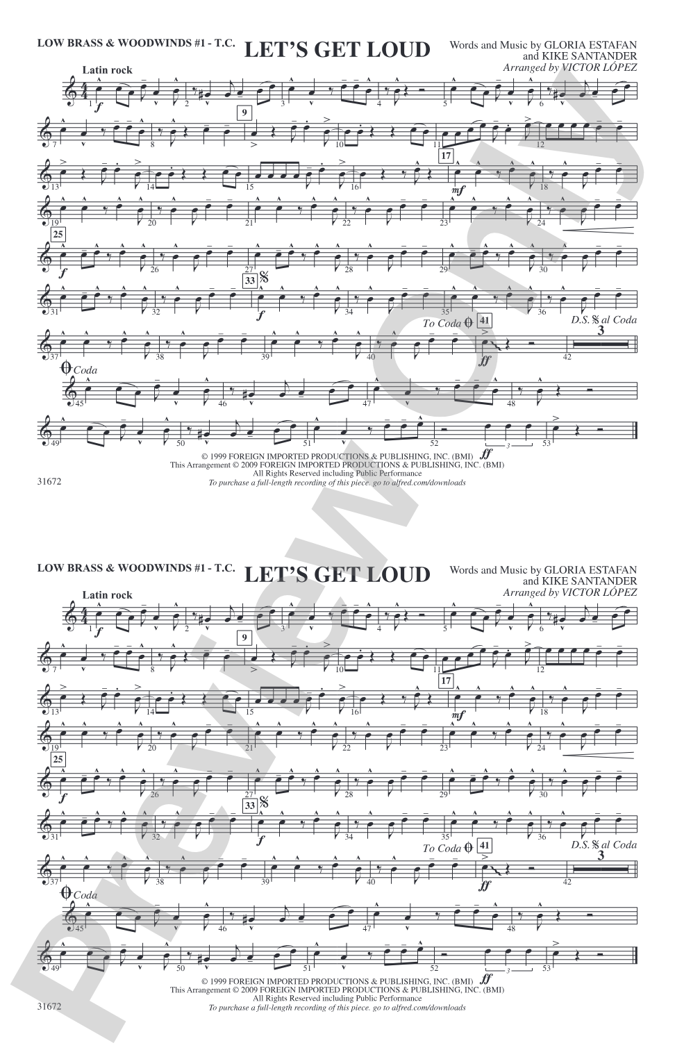 Let's Get Loud: Low Brass & Woodwinds #1 - Treble Clef