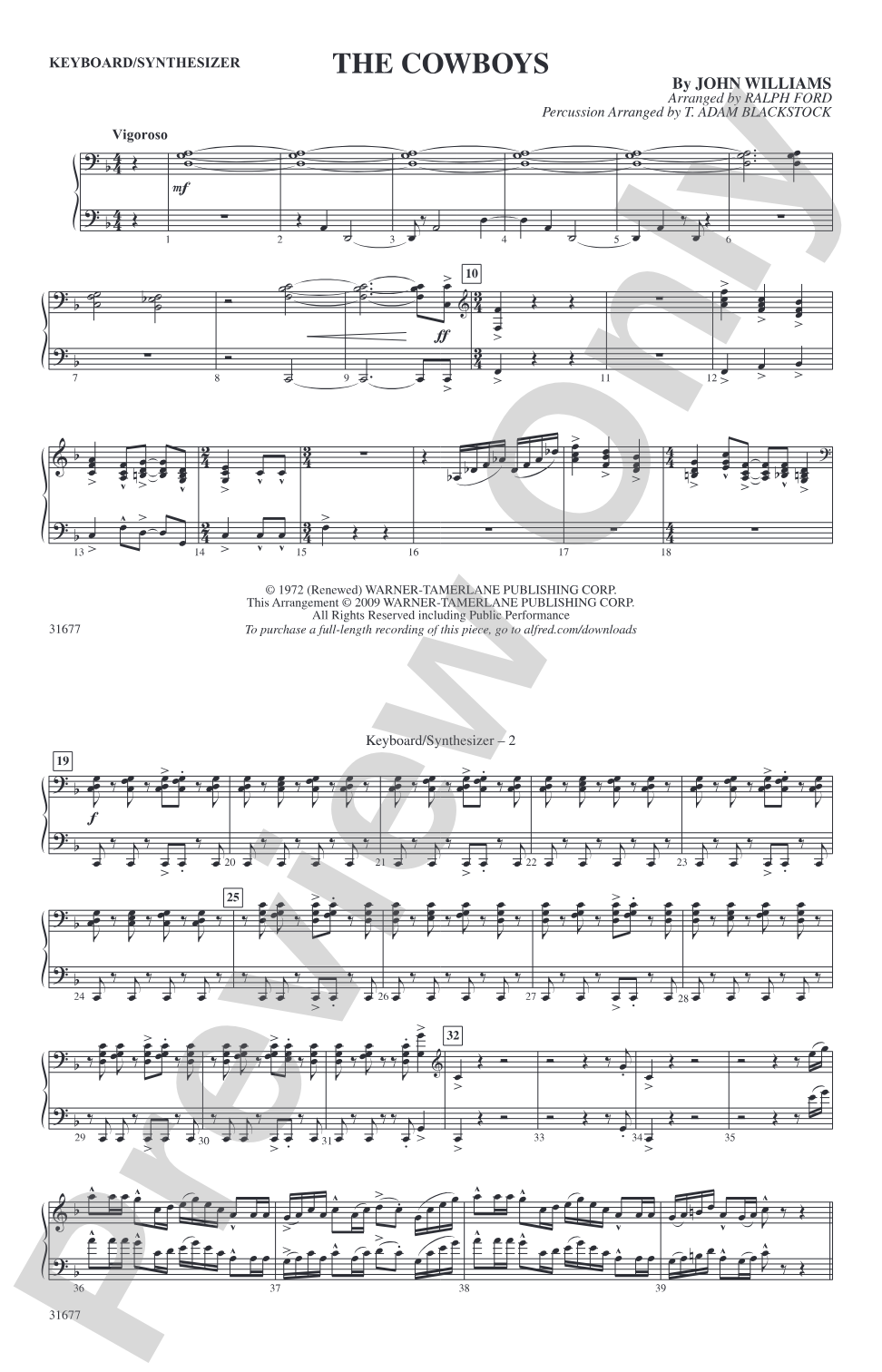 The Cowboys: Keyboard/Synthesizer