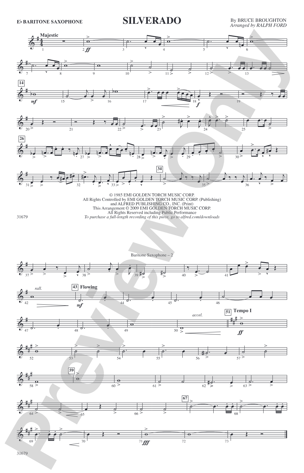 Silverado: E-flat Baritone Saxophone