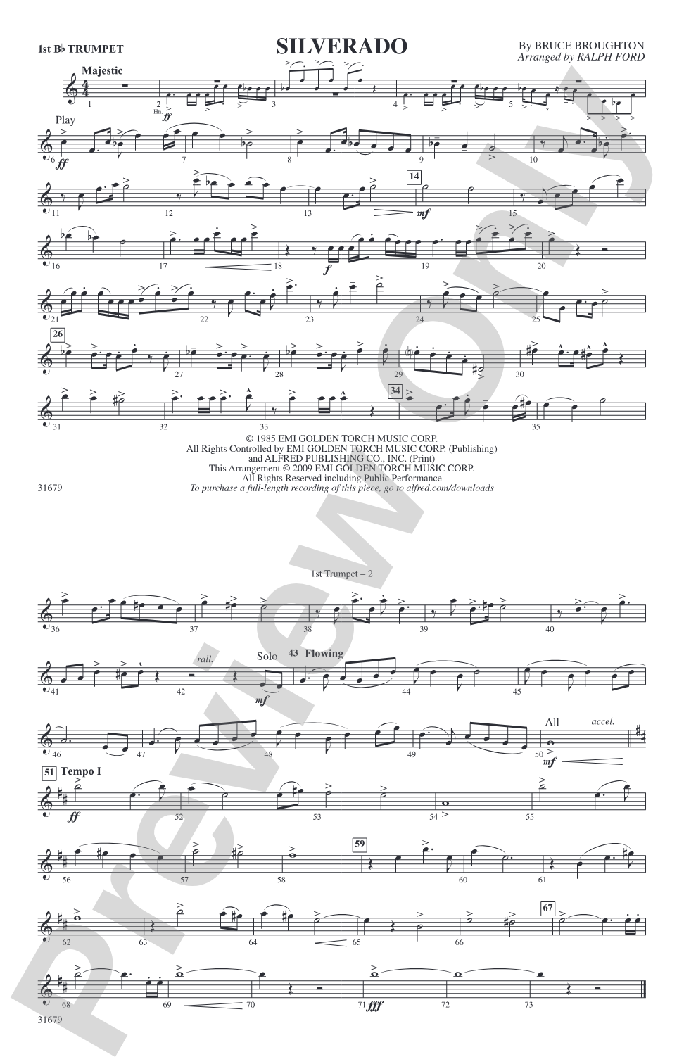 Silverado: 1st B-flat Trumpet
