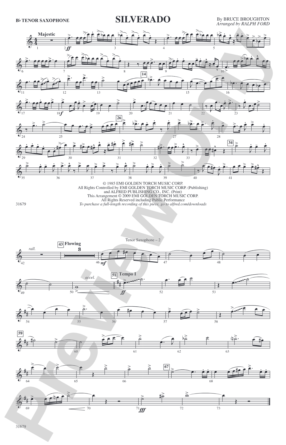 Silverado: B-flat Tenor Saxophone