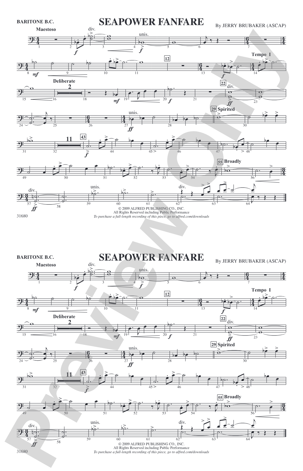 Seapower Fanfare: Baritone B.C.