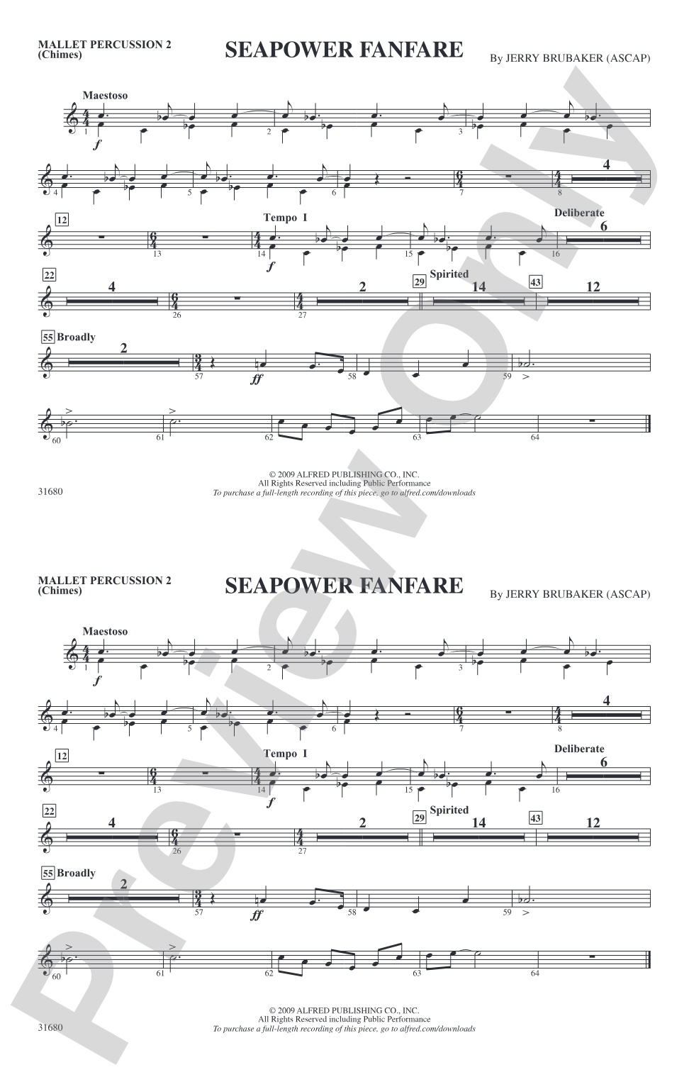 Seapower Fanfare: 2nd Mallet Percussion