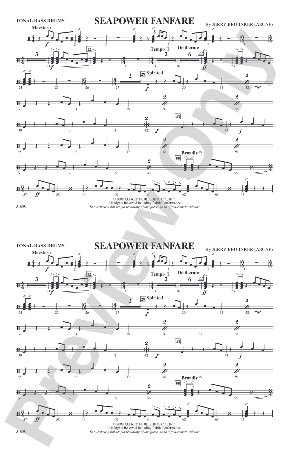Seapower Fanfare: Tonal Bass Drum