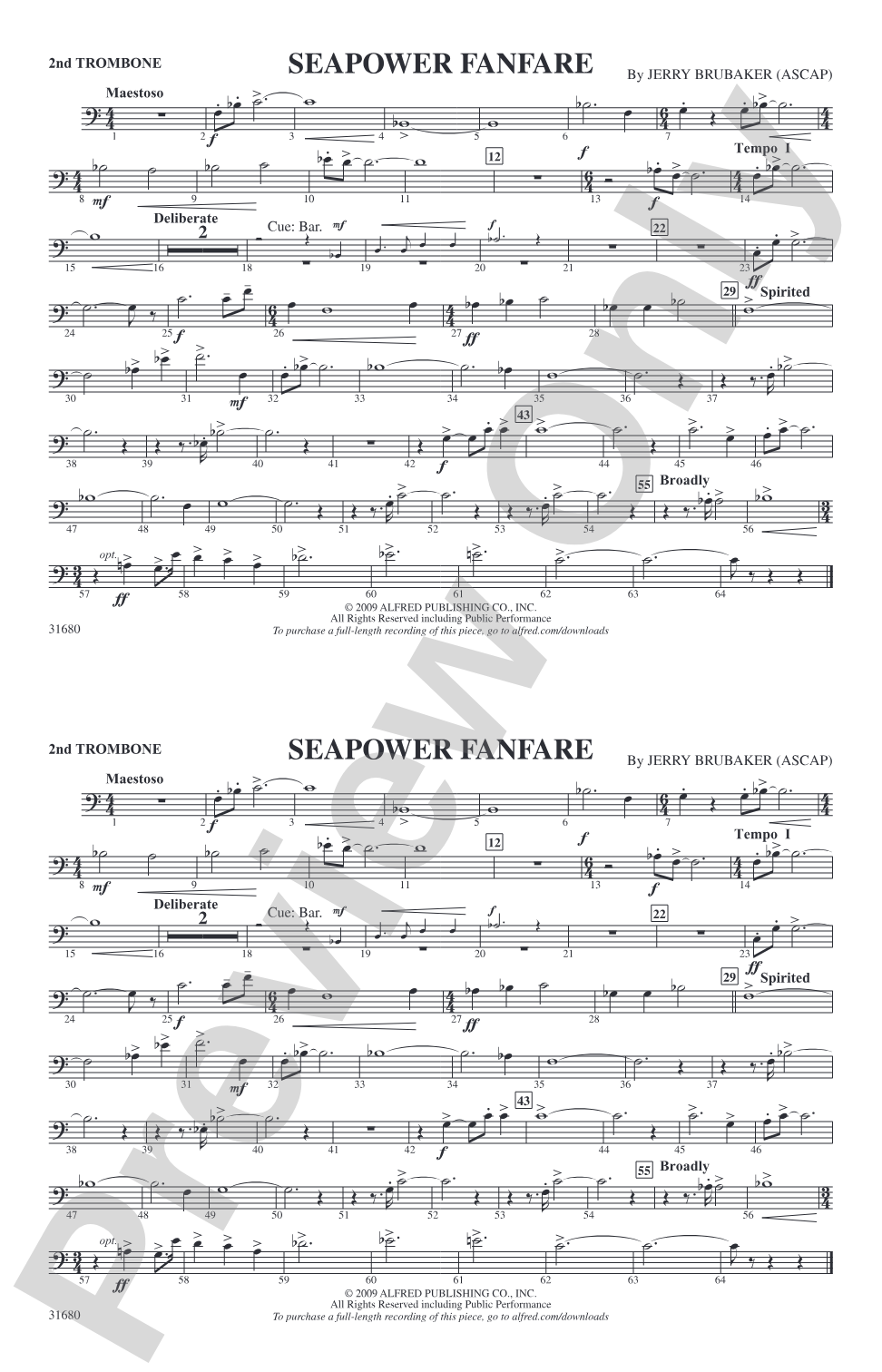 Seapower Fanfare: 2nd Trombone