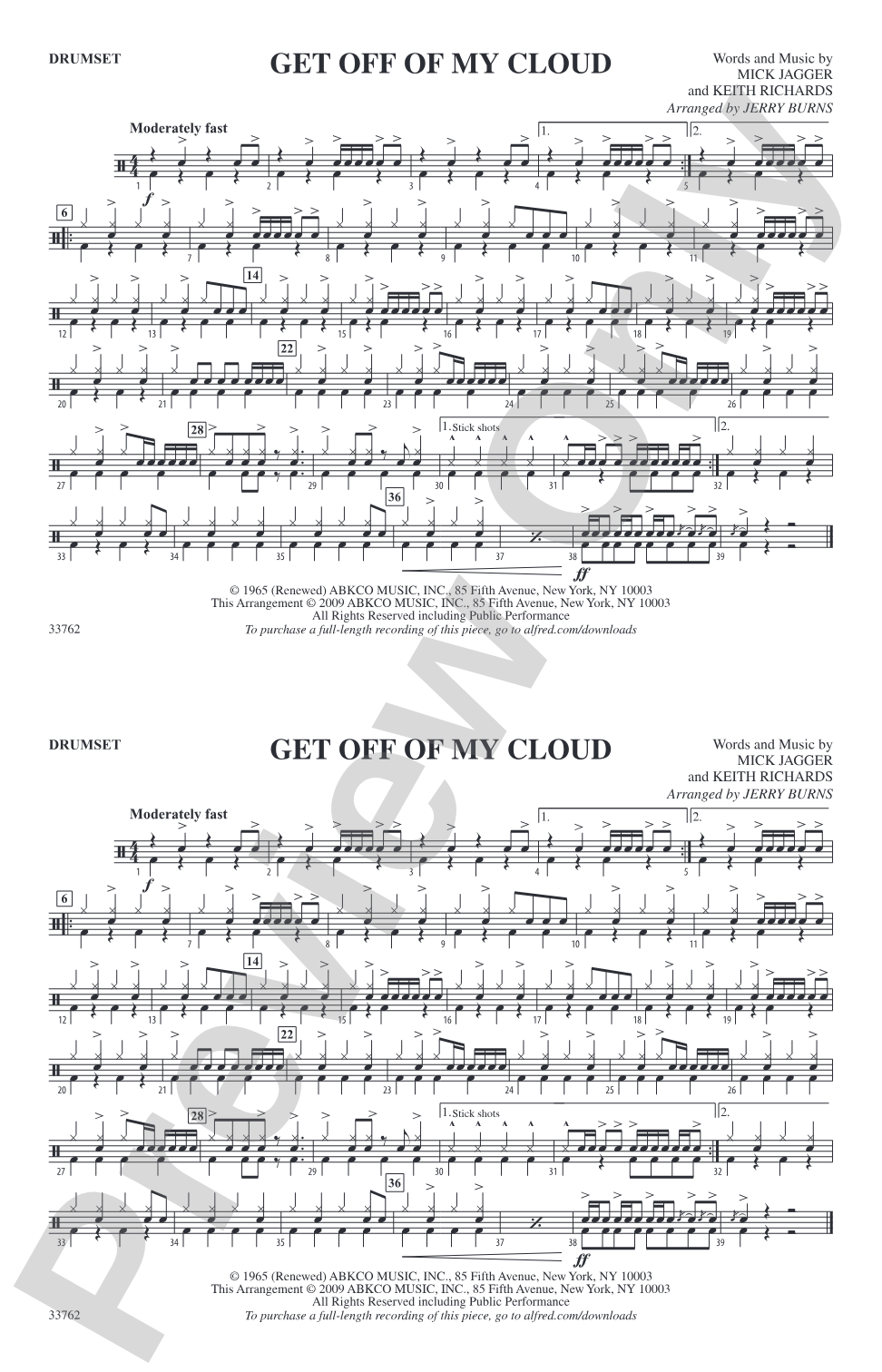 Get Off of My Cloud: Drumset