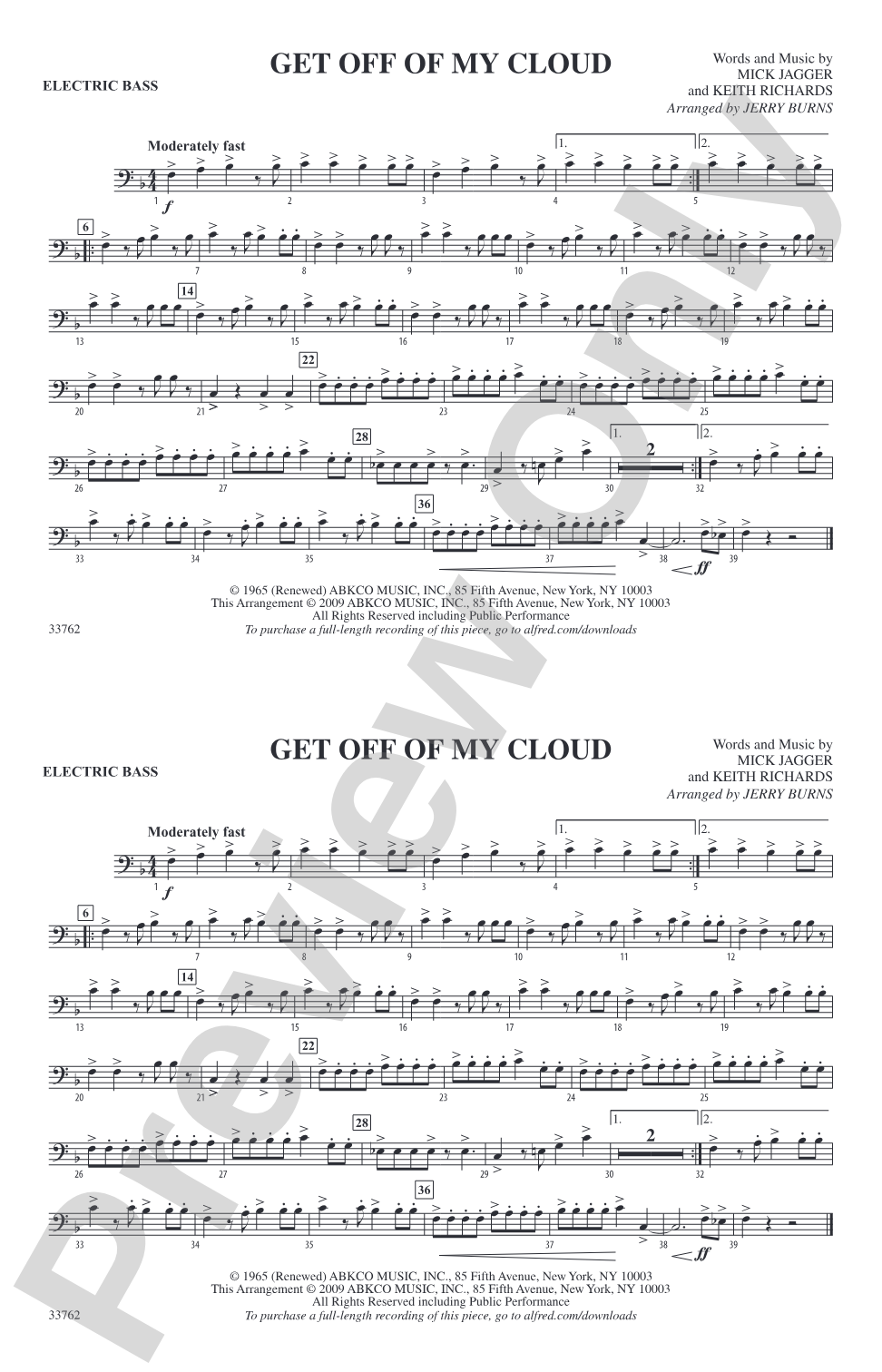 Get Off of My Cloud: Electric Bass