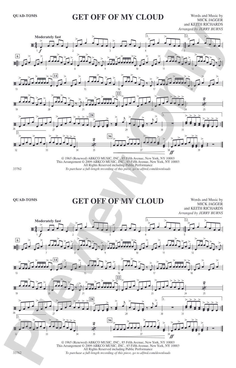 Get Off of My Cloud: Quad-Toms
