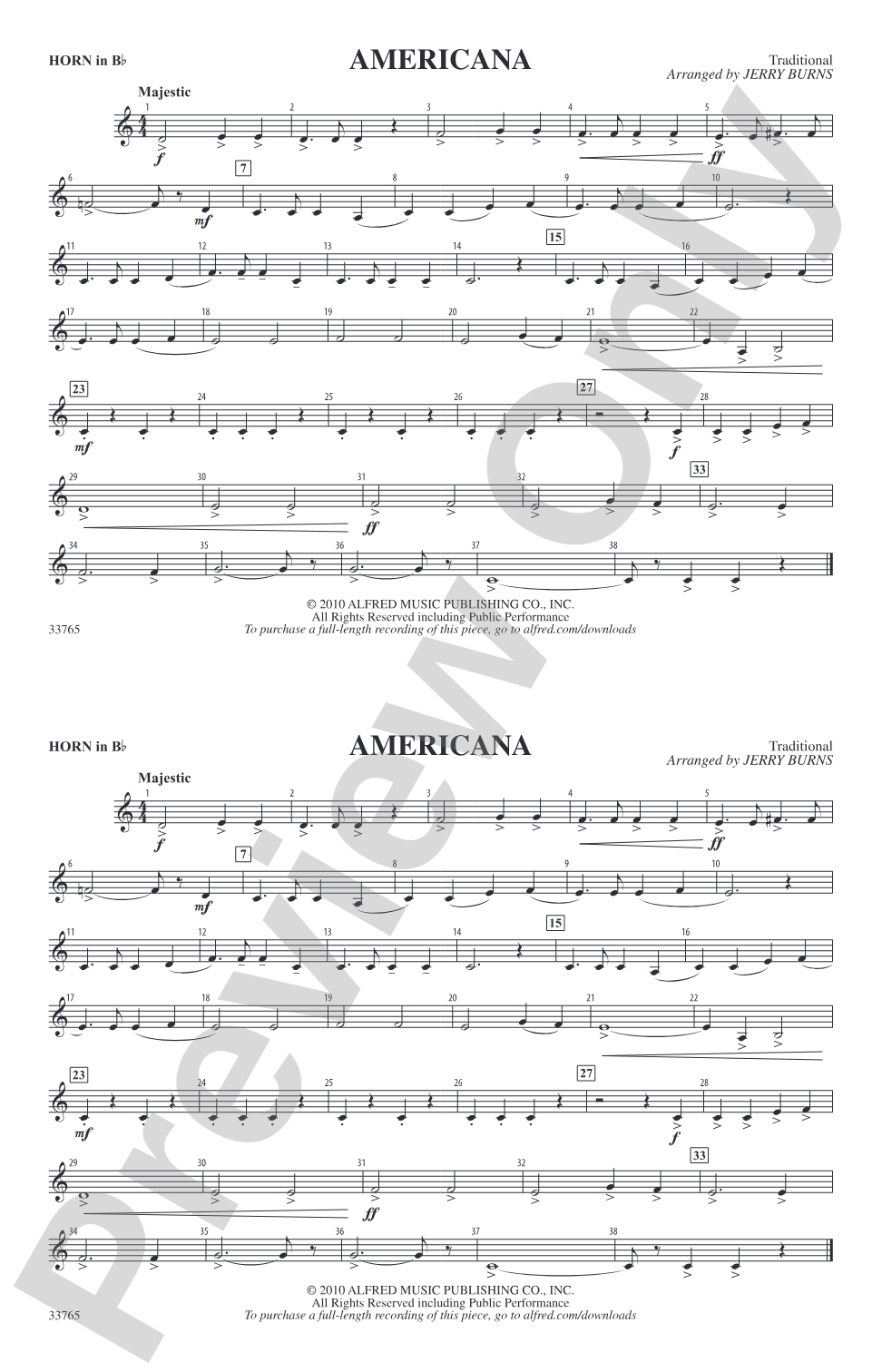 Americana: Horn in B flat
