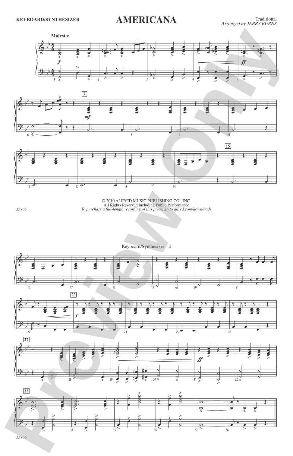 Americana: Keyboard/Synthesizer