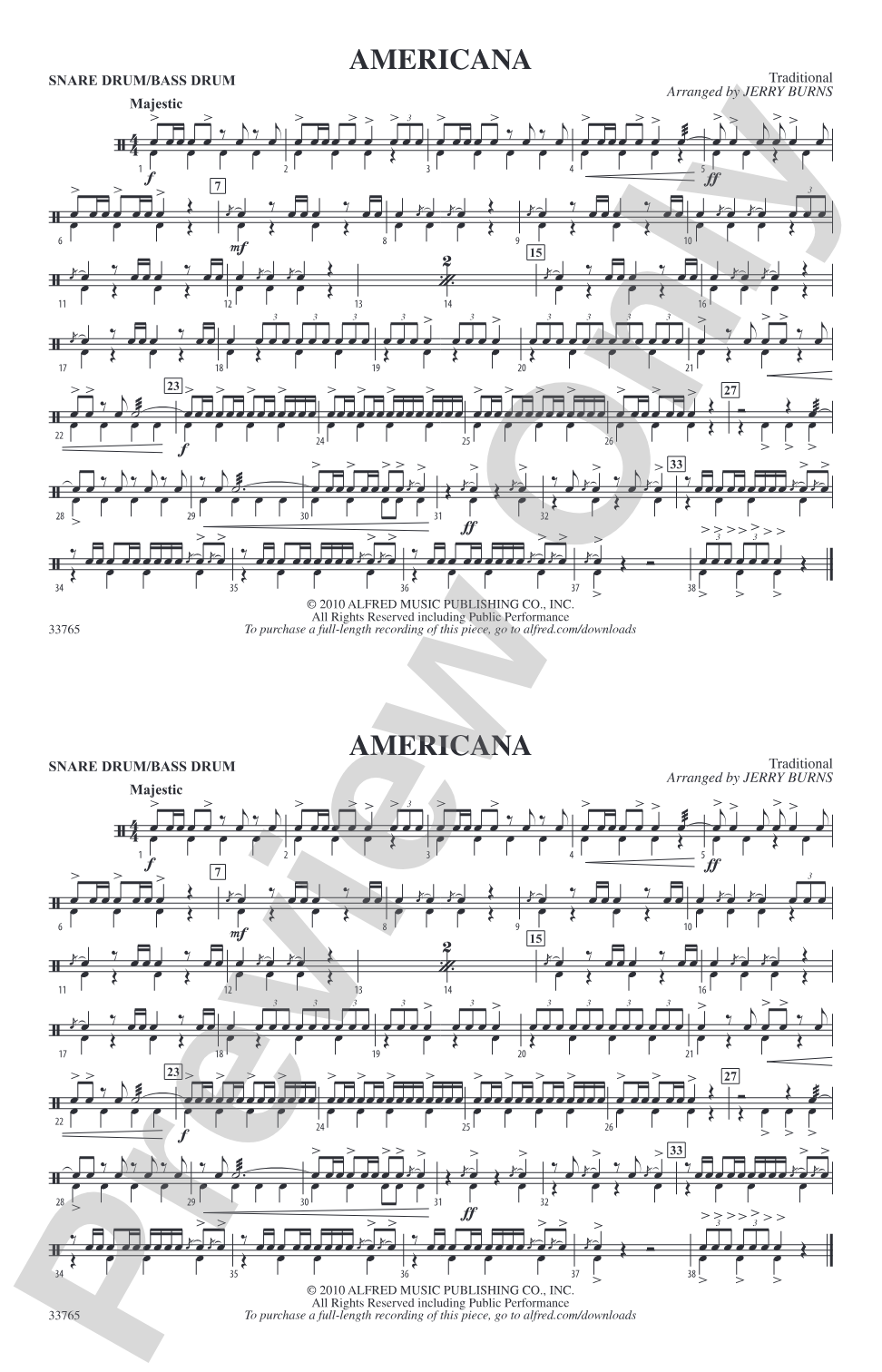Americana: Snare Drum/Bass Drum