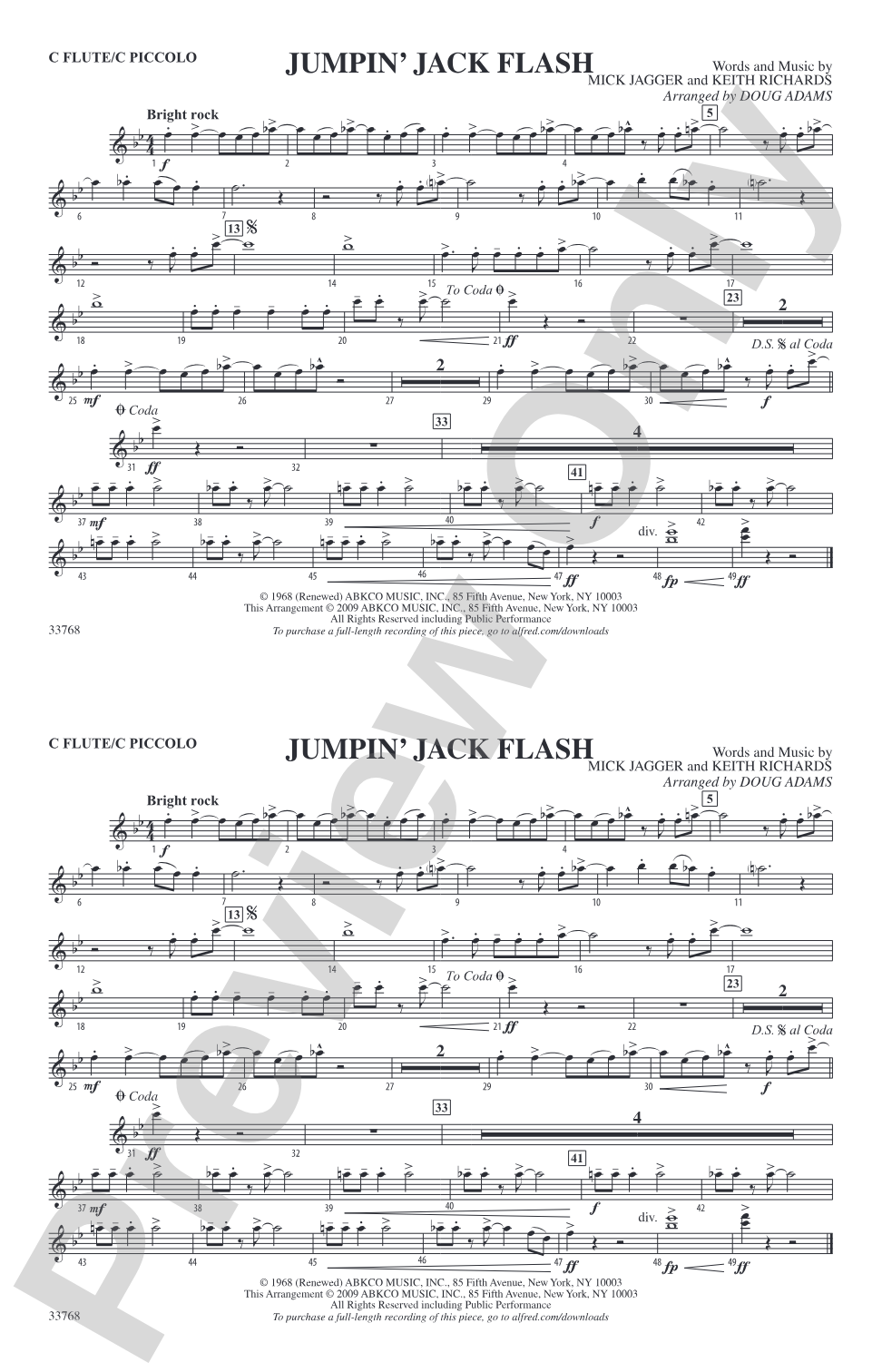 Jumpin' Jack Flash: Flute