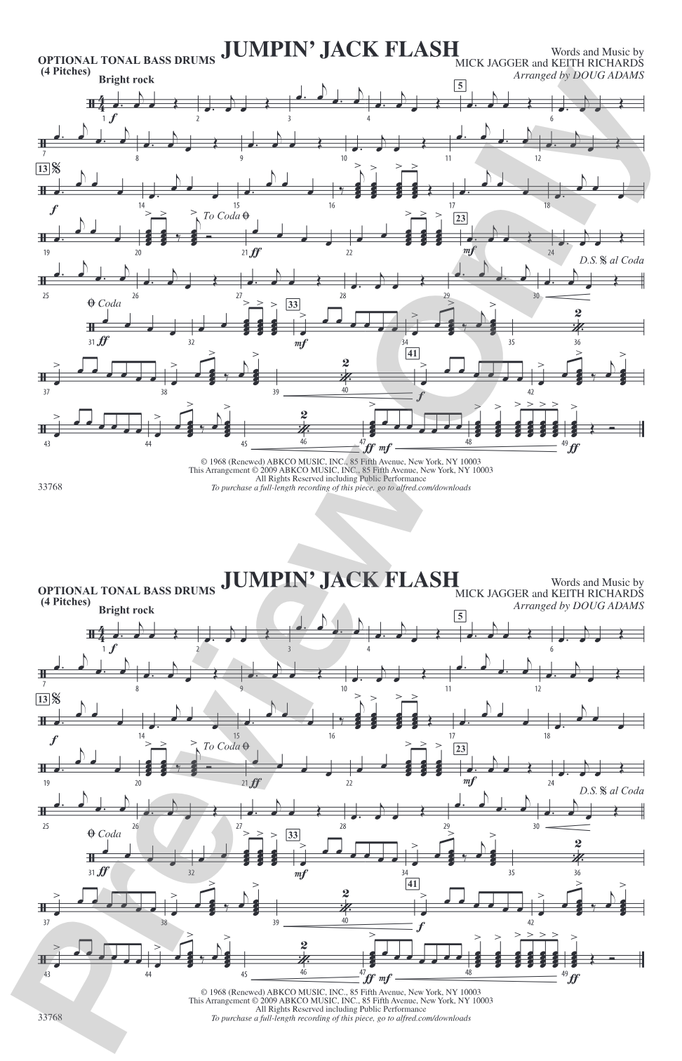 Jumpin' Jack Flash: Tonal Bass Drum